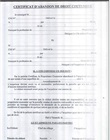 Formulaire du certificat d'abandon de droits coutumiers